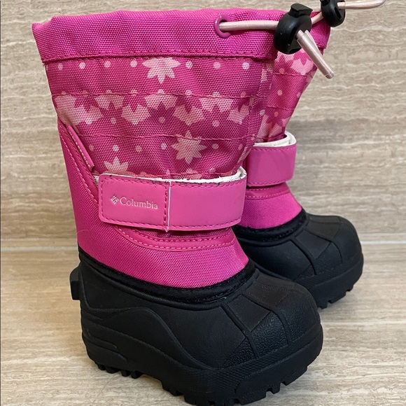 Columbia Other - COLUMBIA UEC Girls' Pink Snow Boots Waterproof Black Rubber Sole Size 4